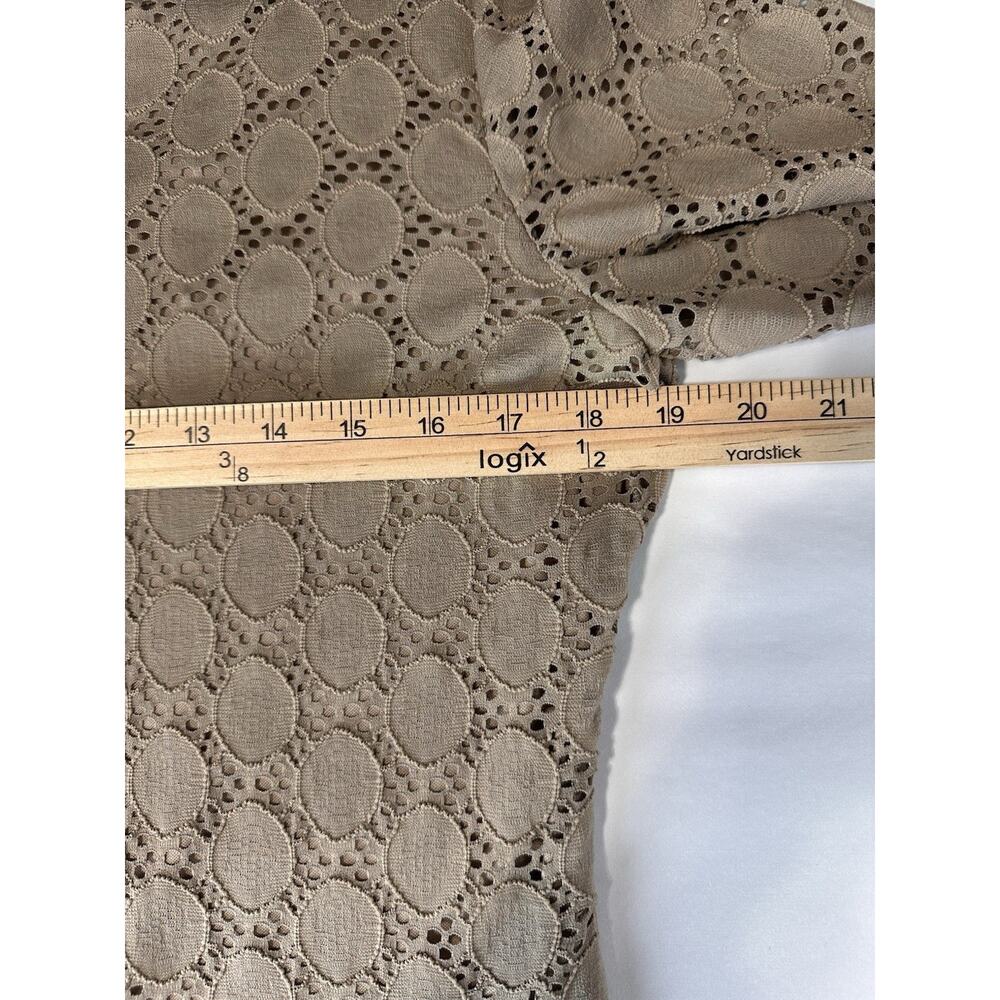 Ronni Nicole Women's Tan Lace Overlay Dress Size 12 Classic Dressy - Picture 13 of 16